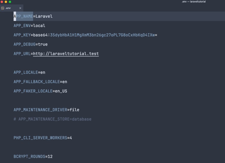 The .env File in Laravel